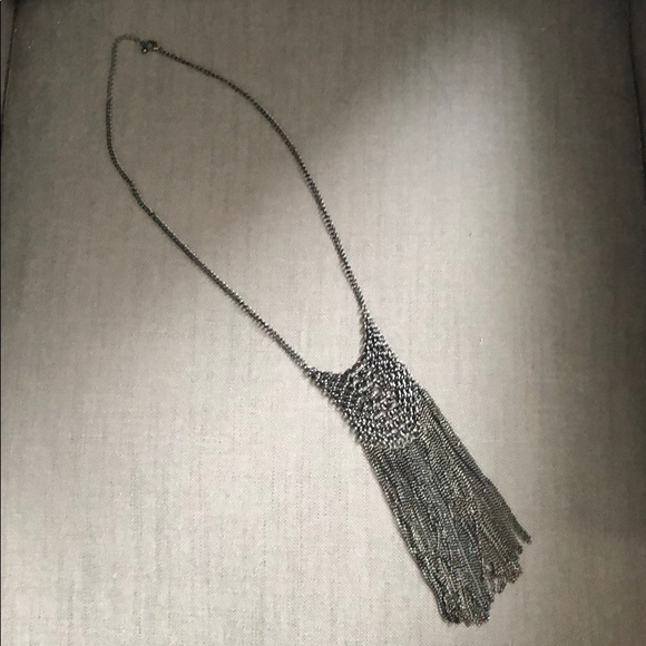 ✨ Long chain necklace with fringe